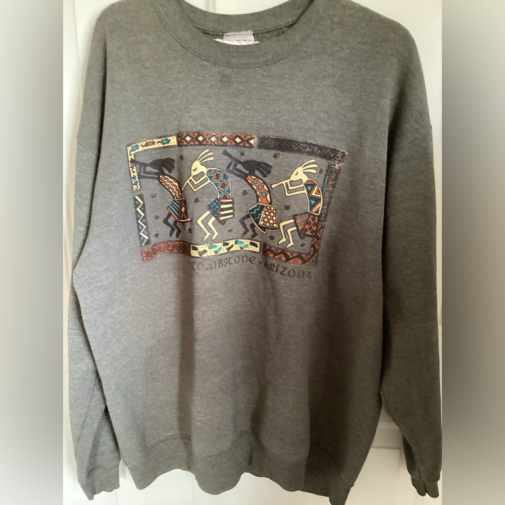 VTG ONEITA Crew neck Tombstone 
, AZ Kokopelli sweatshirt-SZ XL
CR095